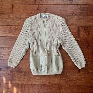 Dalton Vintage Rare Women’s Textured Knit Sweater Neutral/Tan Union Tag 60s-70s